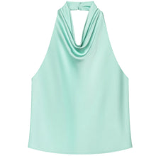 Load image into Gallery viewer, HXAO Top Women Halter Satin Women Tops Backless Corset Top Vest Yellow Pink Black Summer Elegant Sexy Tops Tank Vestidos
