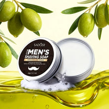 Load image into Gallery viewer, Men's Shaving Soap, Containing Mint Extract and Olive Fruit Oil. The Foam Is Thick and Fine, Making It Easy to Soften the Base of the Beard, Reducing Resistance during Shaving, and Making the Shave Smoother and Sharper.
