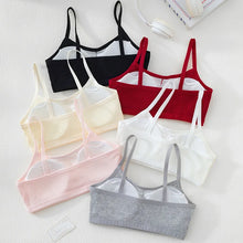 Load image into Gallery viewer, 1PC Cotton Teenagers Girls Training Bras Solid Developmental Girls Sports Bras Soft Brassiere Kids Tank Tops Children Underwears
