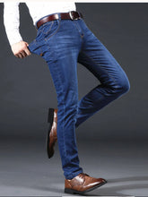 Load image into Gallery viewer, 2025 Men's Jeans Casual Stretch Classic Blue Black Denim Pants Men's Texture Jeans Versatile Item Interprets Denim Fashion offic
