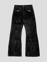 Load image into Gallery viewer, Mens Ins Style Jeans Fashion New American Vintage Flocked Flared Denim Pants Harajuku Unisex Loose Fit High Street Streetwear
