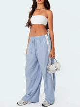 Load image into Gallery viewer, Striped Drawstring Casual Cargo Pants
