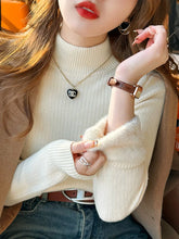 Load image into Gallery viewer, Thermal Turtleneck Fleece Knit Pullover
