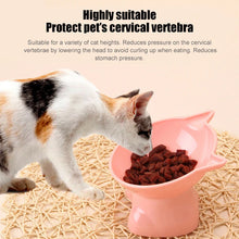 Load image into Gallery viewer, Pet Bowl Large Capacity Cats Bowls Oblique Mouth Cute Cartoon Cat Shape Cat Dog Food Dispenser Pet Feeder Pets Supplies
