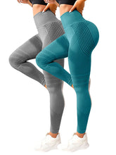 Load image into Gallery viewer, 2 Pieces Legging Woman Push Up Workout Sport Leggings Women Scrunch Butt Female Outfit Gym Seamless Legging Pants
