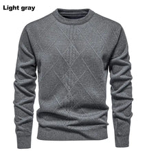Load image into Gallery viewer, New Sweater Men Casual Knitted Pullover Solid Color Warm Regular Fit Round Neck Sweater Pullovers Mens Sweatwear
