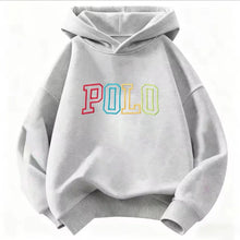Load image into Gallery viewer, Children Hooded Kids Hoodie Colorful Gradient POLO Letter Print Long Sleeve Pullover Sweatshirt Boy Girl Casual Autumn Outerwear
