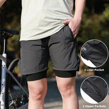 Load image into Gallery viewer, WOSAWE MTB Shorts Summer Men Cycling Shorts 2 in 1 Mountain Bike Padded Shorts Double Layer Downhill Bike Quick Dry Short Pants
