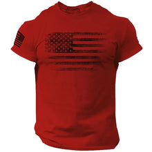 Load image into Gallery viewer, Gym Men's T Shirt For Men 3d Print USA Flag T-shirts Casual Oversized Short-sleeved Tees Summer Sportswear Tops Men Clothing
