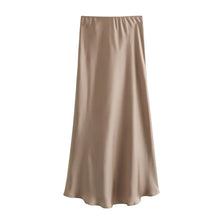 Load image into Gallery viewer, HH Skirts For Women 2024 Summer Solid Satin Sheath Long Skirt Female Show Curve Beach Outfits For Woman Mermaid Skirts
