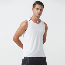 Load image into Gallery viewer, Men's Fitness Tank Top Summer Gym Clothing Bodybuilding Muscle Vest Sleeveless Shirt O Neck Breathable Quick Dry Workout Tops
