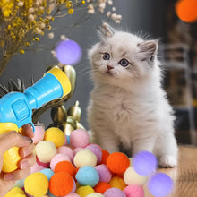Load image into Gallery viewer, Cat Toys Interactive Launch Training Toy For Pet Kitten Creative Mini Shooting Gun Games Stretch Plush Ball Toys Pet Supplies
