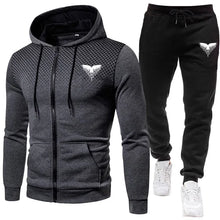 Load image into Gallery viewer, Men's Tracksuit Zipper Coat and Black Sweatpants Outdoor Casual Sporty Hoodie Jogging Suit Male Autumn Training Set Sweatshirts
