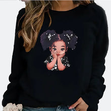 Load image into Gallery viewer, Printed Fleece Pullover Women Hoodie
