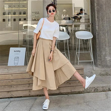 Load image into Gallery viewer, Skirts Pants Women Autumn Solid Asymmetric Trendy Design Simple High Waist Korean Elegant Leisure All-Match Streetwear Chic Ins
