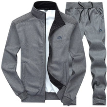 Load image into Gallery viewer, Tracksuits Men Polyester Sweatshirt Sporting Fleece 2026 Gyms Spring Jacket + Pants Casual Men's Track Suit Sportswear Fitness
