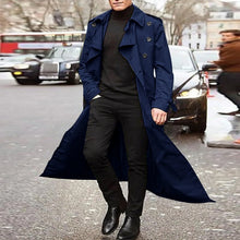 Load image into Gallery viewer, Men’s Luxury Full-Length Trench Coat – England Style Business Overcoat

