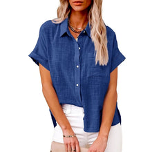 Load image into Gallery viewer, Summer Women Shirts Tops Cotton Linen T-shirt Women Top Camisas Mujer Casual T-Shirt Streetwear Loose Female T-Shirts New Shirt
