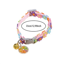 Load image into Gallery viewer, Pet Collar With Bell Cartoon Footprint Colorful Dog Puppy Kitten Collar Adjustable Safety Bell Ring Necklace Pet Accessories
