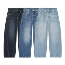 Load image into Gallery viewer, Baggy Straight Denim Street Jeans
