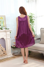 Load image into Gallery viewer, Embroidery Transparent Slip Sleepwear for Sleeping Big Size Night Dress Sexy Lingerie Nightgown Women Home Clothing
