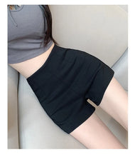 Load image into Gallery viewer, White shorts for women in summer, tight fit, high waist, slimming and anti glare, A-line hot pants for outerwear
