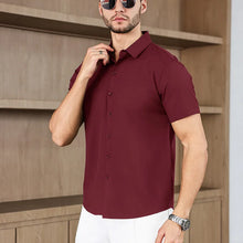 Load image into Gallery viewer, New Men's Business Casual Solid Color Short Sleeved Shirt for Summer Fashion No Ironing Comfortable and Versatile Top
