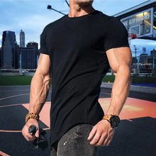 Load image into Gallery viewer, Muscle Fitness T-shirt Summer Men's T-shirts Workout short sleeve Tees Running cotton t-shirts Men Gym Sport Training Tops
