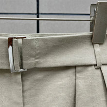 Load image into Gallery viewer, women's shorts New high waisted slim mini pants for summer 2026 linen blend casual shorts Belt decoration shorts women's pants

