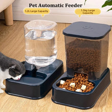 Load image into Gallery viewer, 1.2L/1.5L Pet Automatic Feeder Plastic Large Capacity Cat Dog Water Dispenser Feeder Set 3 Colors 2 Styles
