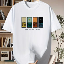 Load image into Gallery viewer, One Day at a Time Graphic Print T-shirts for Men Casual Fashion Summer Vintage Loose Streetwear Tops Crew Neck Short Sleeve Tees
