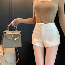 Load image into Gallery viewer, High Waist A Line Wool Shorts
