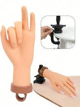 Load image into Gallery viewer, Nail art beginners practice fake hand models with insertable nail plates, bendable fingers, display racks, rubber hands
