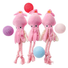 Load image into Gallery viewer, Pet Plush Toy for Small Large Dogs Cats Molar Toys Octopus Shape Interactive Cotton Rope Toy Dog AccessoriesTraining Squeaky
