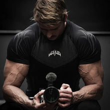 Load image into Gallery viewer, GYM Sports T-shirt Men's Tight Fitness Suit High Elasticity Quick-drying American Tight Fashion Muscle Leg Training Short Sleeve
