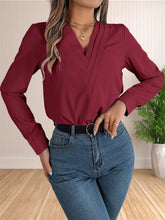 Load image into Gallery viewer, Elegant Layered V-Neck Work Blouse
