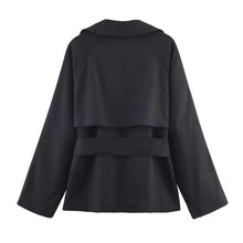 Load image into Gallery viewer, Women's Jackets Autumn 2026 New Fashion Short Trench Coats Chic Lapel Loose Elegant Women long-sleeved Warm Autumn Street Jacket

