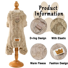 Load image into Gallery viewer, Pet Dog Clothes Cozy Soft Fleece Puppy Cat Jumpsuit For Small Medium Dogs Cats Winter Warm Clothes With Elasicity Yorkshire Pug
