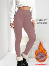 Load image into Gallery viewer, Women's thermal fleece lined leggings. Super soft Low Rise design perfect for yoga, running and Winter activities
