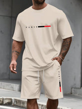 Load image into Gallery viewer, Men's Tracksuit 2 Piece O-neck Short Sleeve Shirt Shorts Set Men's Running Suit Plus Size T Shirts Man Clothing Summer T-shirt

