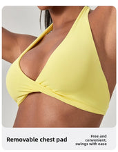 Load image into Gallery viewer, YOGA Naked Feeling Strappy Padded Sports Bras for Women - Fitness Workout Top Criss Cross Back Yoga sports Bras No steel ring
