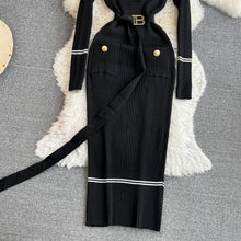 Load image into Gallery viewer, Elegant Rib Knit Pencil Dress
