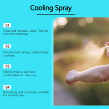 Load image into Gallery viewer, Cooling Spray for Body 50ml Summer Face Refreshing Mist Mint Scent Instant Cooling Spray for Adults Outdoor Activities Workout
