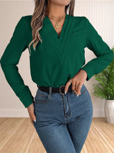 Load image into Gallery viewer, Elegant Layered V-Neck Work Blouse
