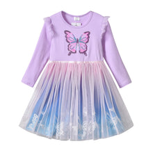 Load image into Gallery viewer, Gradient Tulle Butterfly Girls Dress
