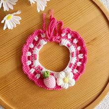Load image into Gallery viewer, Pet Accessories Adjustable Flower Pet Scarf Bib Sweet Handmade Cat Strawberry Collar Decorative Cozy Cat Woven Bib Photo Shoots
