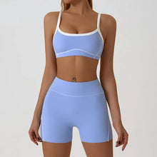 Load image into Gallery viewer, Woman Yoga Sport Outfit for Fitness Two Pieces Short Pant Sets Suits Tracksuit Sportswear Woman Gym Yoga Workout Clothes
