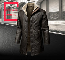 Load image into Gallery viewer, Vintage Faux Leather Winter Coat

