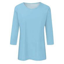 Load image into Gallery viewer, Women Summer Tops Round Neck Three Quarter Sleeve Comfortable Print T Shirt Blouse Women T Shirt muticolor t shirt tops
