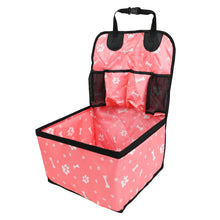 Load image into Gallery viewer, Pet Dog Car Seat with Storage Pockets Universal Pet Seat Cover for Small Medium Dogs Non-Slip Portable Travel Mat &amp; Safety Bag
